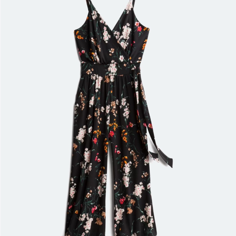 Floral Black Jumpsuit